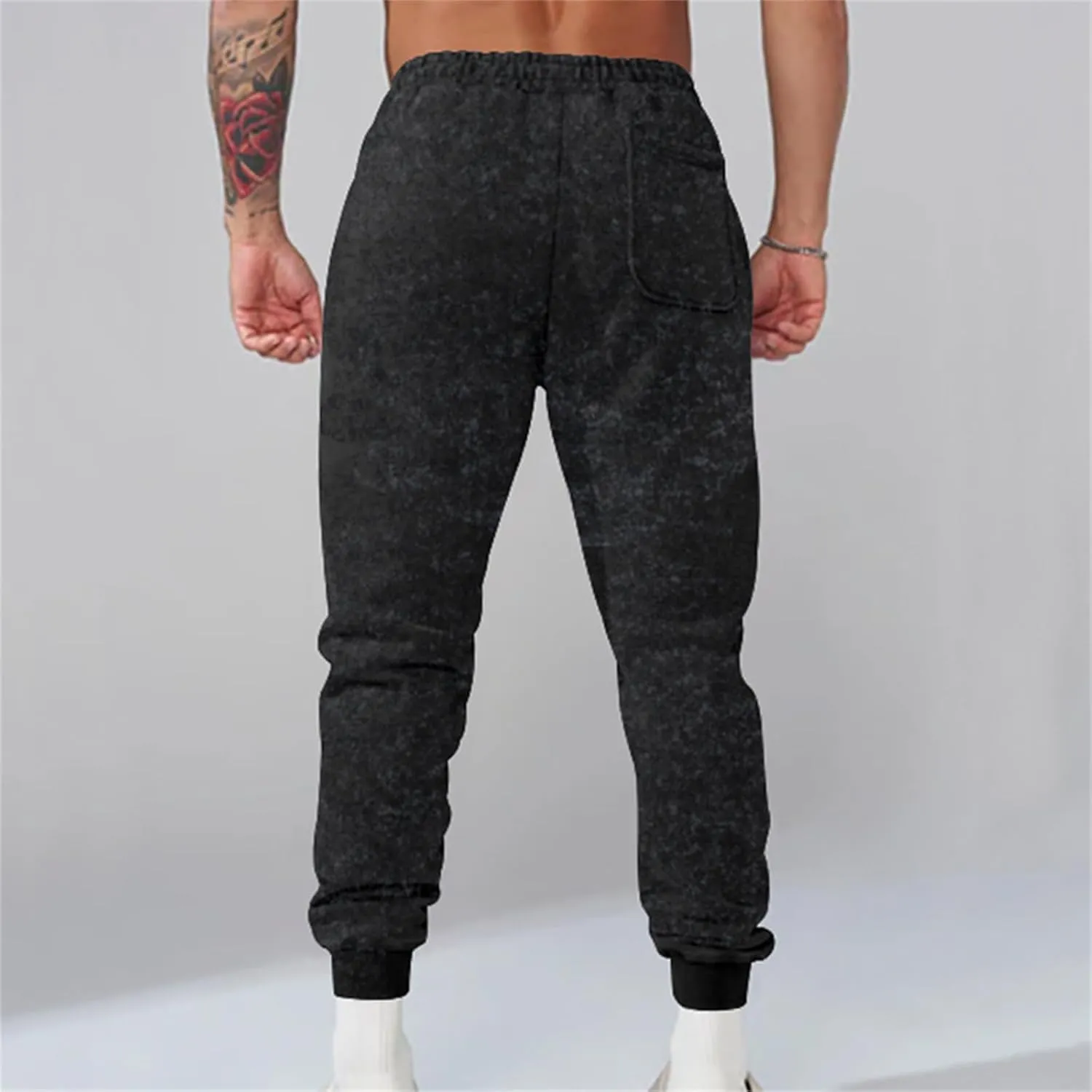 Casual Pants for Men Sports Wide Tube Leg Pants Elastic Mens Pants Slim Fit Spring Autumn
