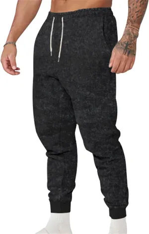 Casual Pants for Men Sports Wide Tube Leg Pants Elastic Mens Pants Slim Fit Spring Autumn