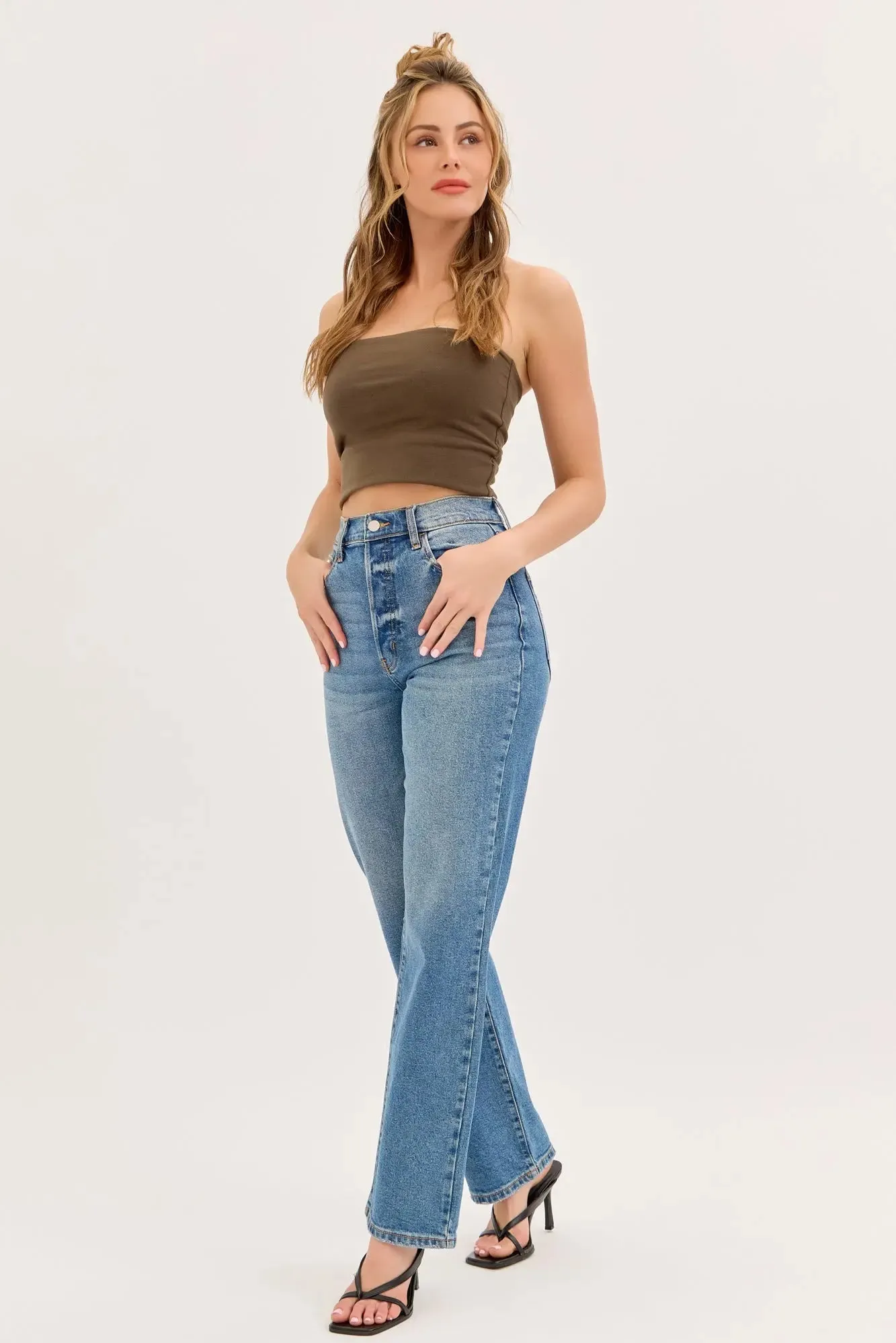 Cello Jeans Super High Rise Dad Jeans  90s Vintage Fit with 5 Pockets