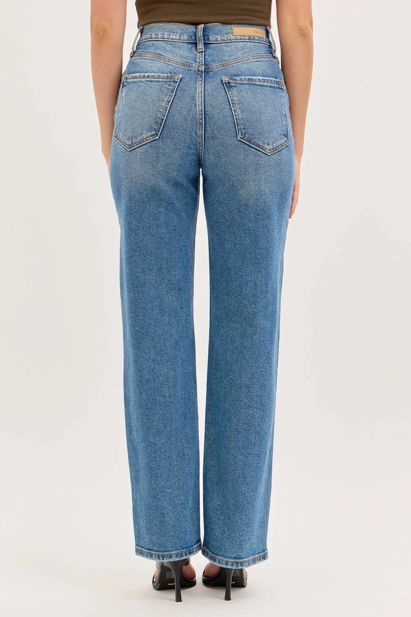 Cello Jeans Super High Rise Dad Jeans  90s Vintage Fit with 5 Pockets