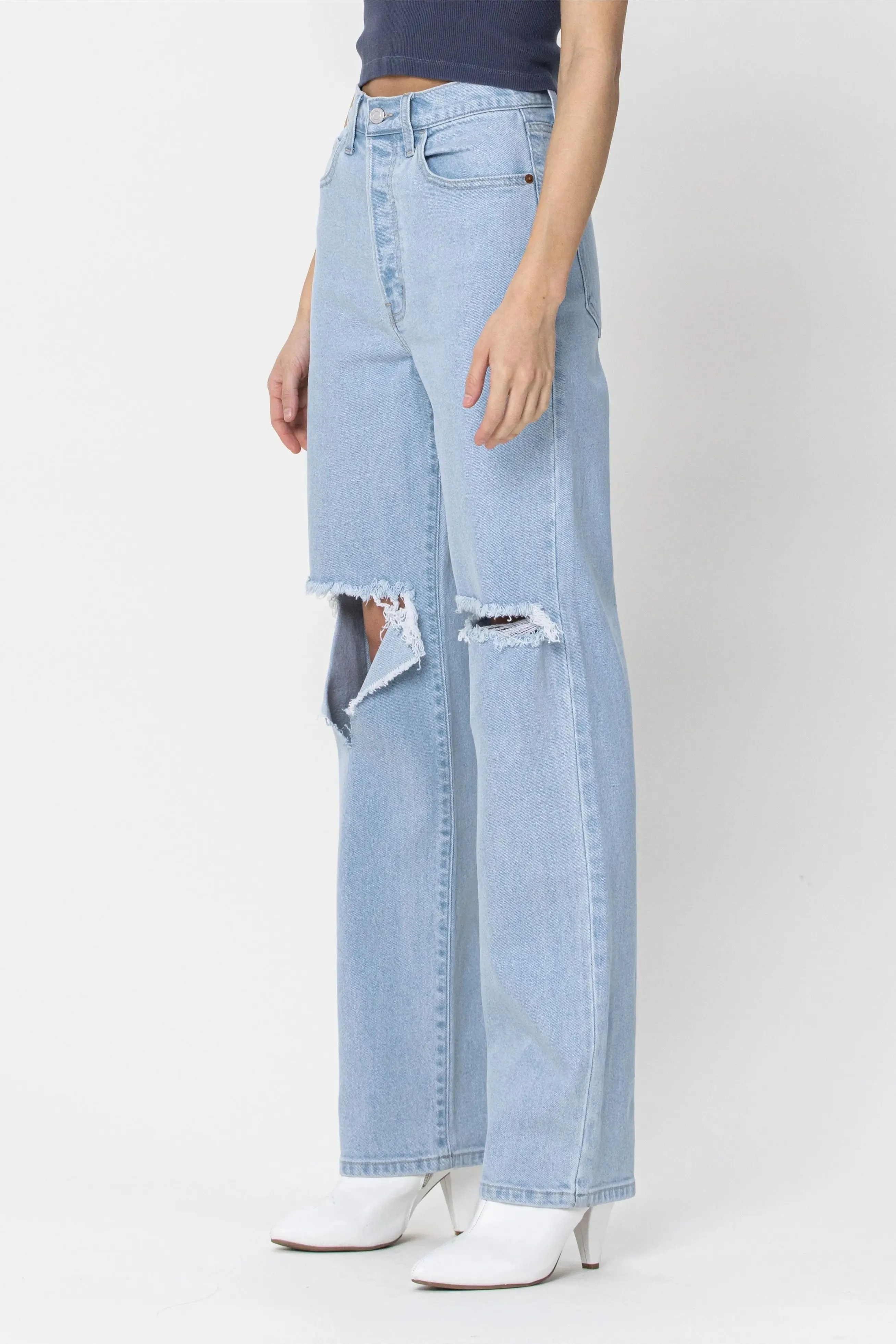 Cello Jeans Super High Rise Destroy Dad Jean  Effortlessly Cool, Comfortably Chic