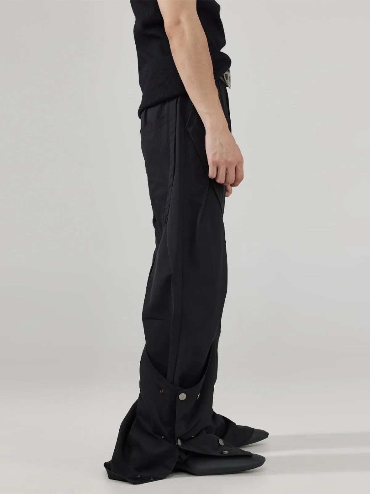 Detachable button casual pants