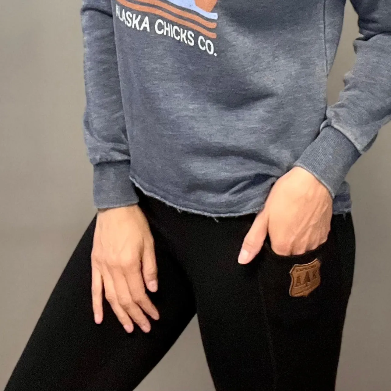 Leather Shield Patch Athletic Leggings
