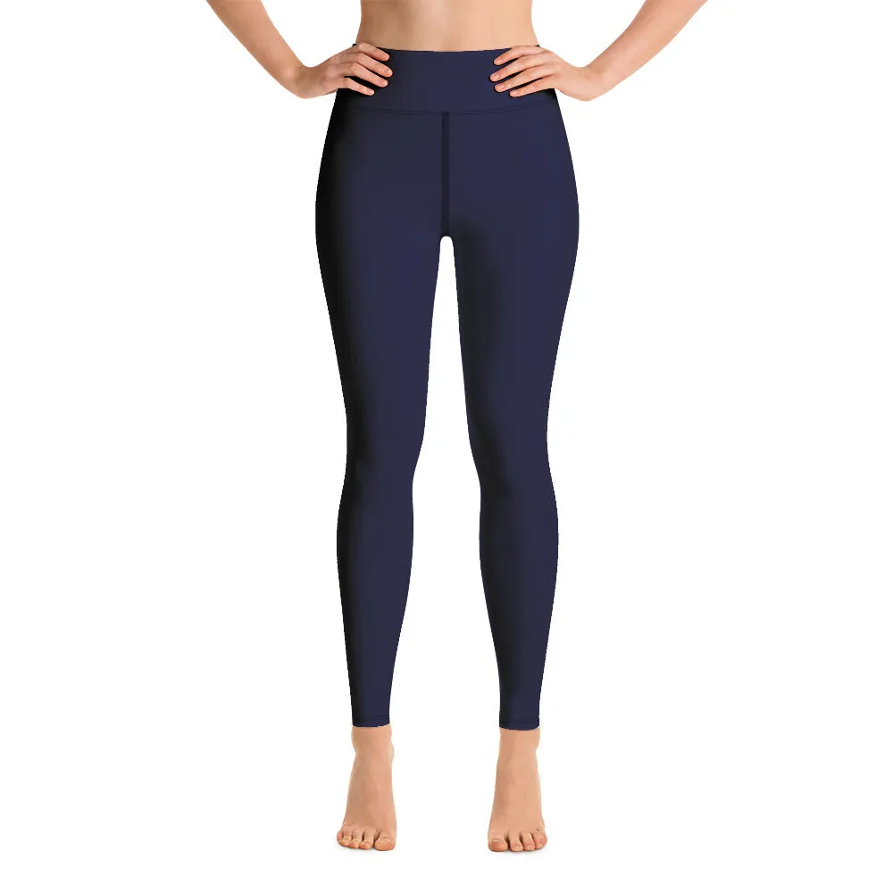 Long Yoga Leggings-Midnight Navy