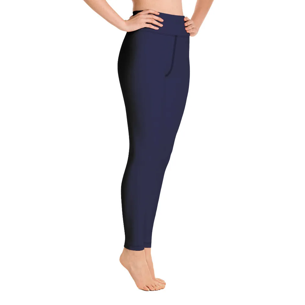 Long Yoga Leggings-Midnight Navy