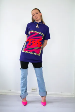 Pants with elastic band and denim detail