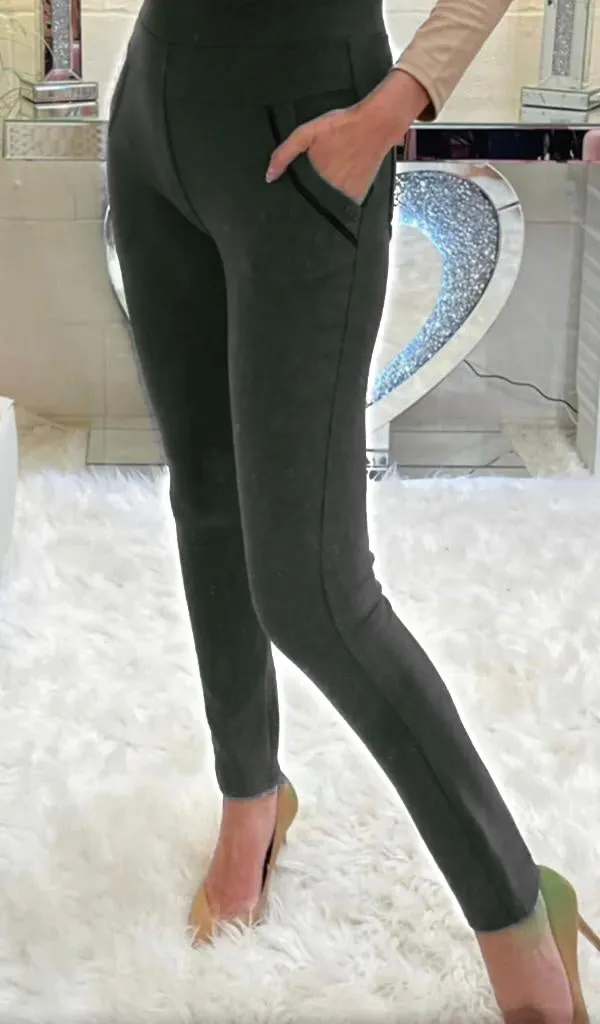 Ruth - Super Stretch Grey Leggings