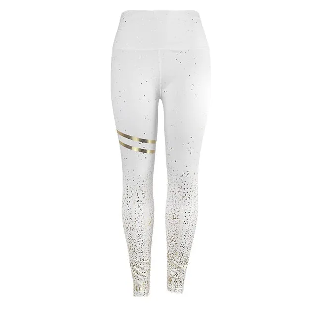Women Starry Printed Gradient Sport Leggings