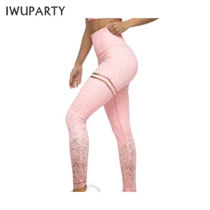 Women Starry Printed Gradient Sport Leggings